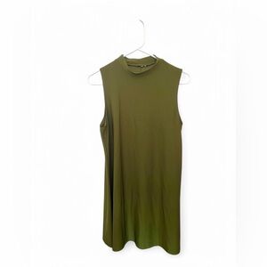 Olive green shift dress